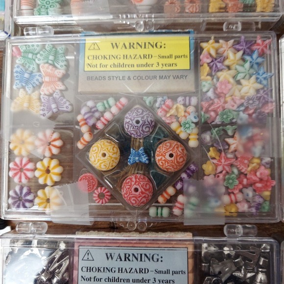 Bead Lot Beads 10+ Cases Crafting Jewelry Beads Colorful Plastic Wooden Metal - Picture 5 of 12